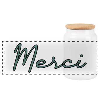 SAINT VALENTINE. bachelorette party. I LOVE YOU. I LOVE YOU. LOVE - Panoramic Cookie Jar with Wooden Lid - white - Front