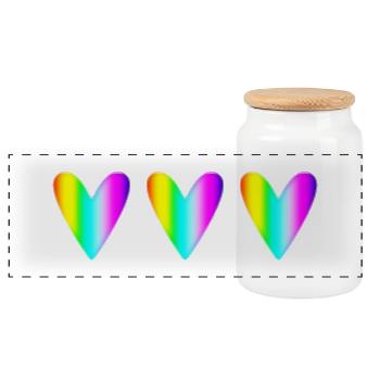 MOM. MOTHER's DAY. HAPPY MOTHER'S DAY. I LOVE YOU - Panoramic Cookie Jar with Wooden Lid - white - Front