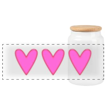 MOM. MOTHER's DAY. HAPPY MOTHER'S DAY. I LOVE YOU - Panoramic Cookie Jar with Wooden Lid - white - Front