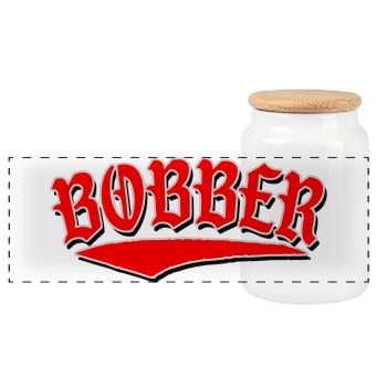 bobber chopper custom bike club biker rock sticker - Boîte à biscuits avec couvercle en bois - blanc - Devant