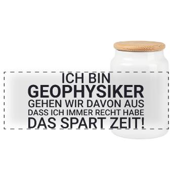 Geophysiker Zeit Sparen Geophysik - Panorama Keksdose mit Holzdeckel - Weiß - Vorne