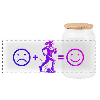 Conception de la course à puissance de course - Boîte à biscuits avec couvercle en bois - blanc - Devant