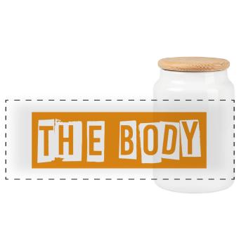 Le corps - Boîte à biscuits avec couvercle en bois - blanc - Devant