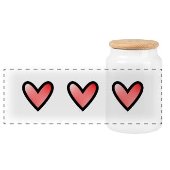 CHRISTMAS. YEAR. ANNIVERSARY. RETIREMENT. DAD. MAMAM. - Panoramic Cookie Jar with Wooden Lid - white - Front