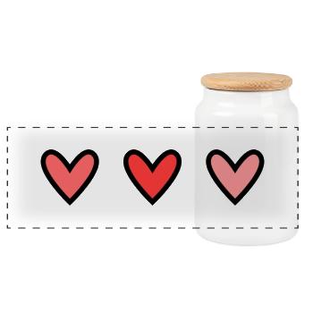SAINT VALENTIN. EVJF. JE T'AIME. I LOVE YOU. AMOUR - Boîte à biscuits avec couvercle en bois - blanc - Devant