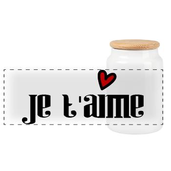 FÊTE DES MÈRES. COEUR. BONNE FÊTE. MAMAN - Boîte à biscuits avec couvercle en bois - blanc - Devant