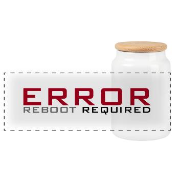 Error: Reboot required - Panoramic Cookie Jar with Wooden Lid - white - Front
