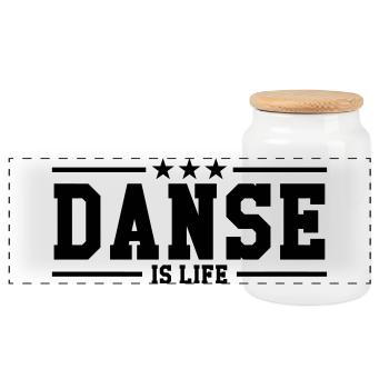 Danse is life ! - Boîte à biscuits avec couvercle en bois - blanc - Devant