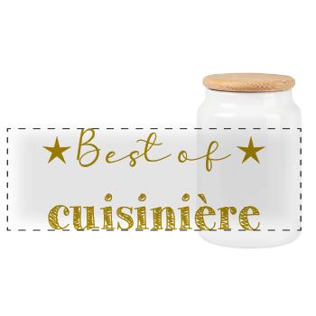 MAMAN. FÊTE DES MÈRES. BONNE FÊTE MAMAN - Boîte à biscuits avec couvercle en bois - blanc - Devant