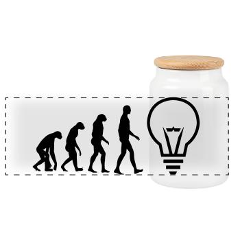 Electricien / Electricité / Travail / Métier / Job - Boîte à biscuits avec couvercle en bois - blanc - Devant
