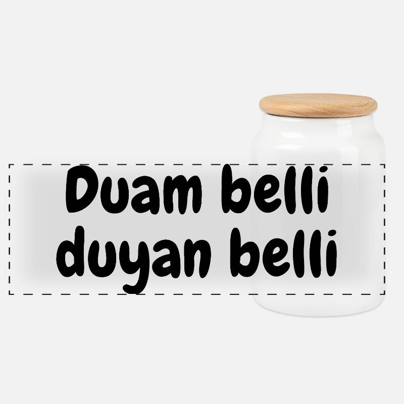 Dua - Panorama Keksdose mit Holzdeckel - Weiß