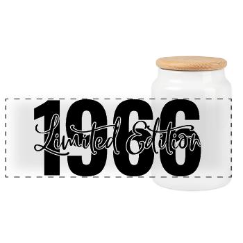Limited edition 1966 - Panorama Keksdose mit Holzdeckel - Weiß - Vorne