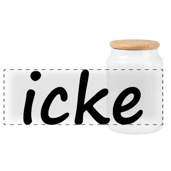 icke - Panoramic Cookie Jar with Wooden Lid - white - Front