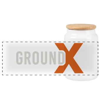 GroundX Sports - Panorama Keksdose mit Holzdeckel - Weiß - Vorne