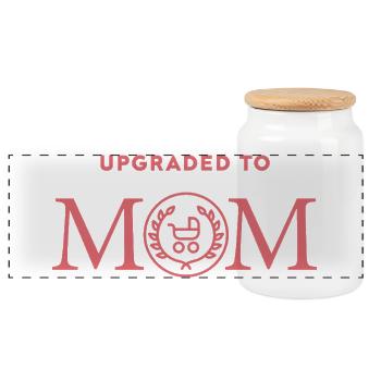 MISE À NIVEAU EN MAMAN – Nouveau niveau de style mama - Boîte à biscuits avec couvercle en bois - blanc - Devant