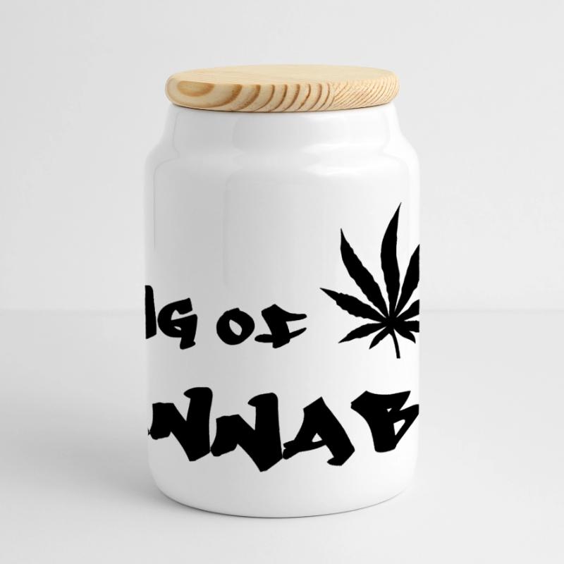 Il re della cannabis Biscottiera con coperchio in legno
