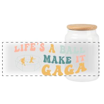 La vie est un vrai boulet, rends-la folle - Boîte à biscuits avec couvercle en bois - blanc - Devant
