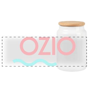 OZIO - Boîte à biscuits avec couvercle en bois - blanc - Devant