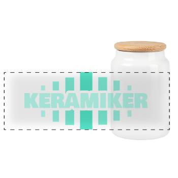Job Keramiker - Panorama Keksdose mit Holzdeckel - Weiß - Vorne