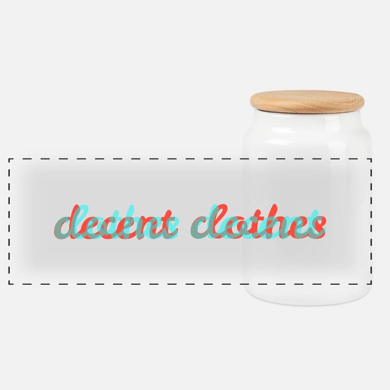 decent clothes - Panorama Keksdose mit Holzdeckel - Weiß