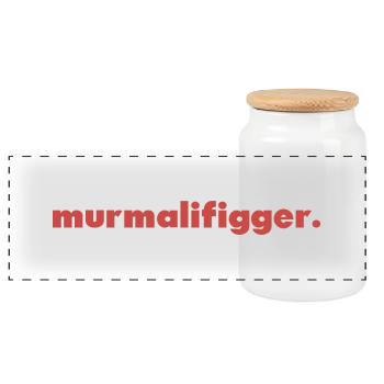 murmalifigger. - Panorama Keksdose mit Holzdeckel - Weiß - Vorne
