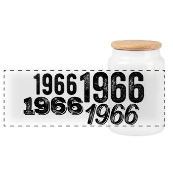 1966 - Boîte à biscuits avec couvercle en bois - blanc - Devant