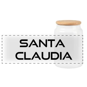 Santa Claudia - Boîte à biscuits avec couvercle en bois - blanc - Devant