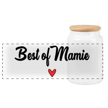MAMIE. MAMAN. GRAND-MERE. FÊTE DES MÈRES - Boîte à biscuits avec couvercle en bois - blanc - Devant