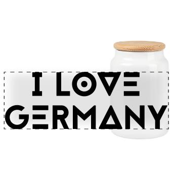 J’AIME L’ALLEMAGNE - Boîte à biscuits avec couvercle en bois - blanc - Devant