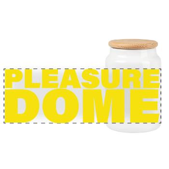 PLEASURE DOME - Panorama Keksdose mit Holzdeckel - Weiß - Vorne