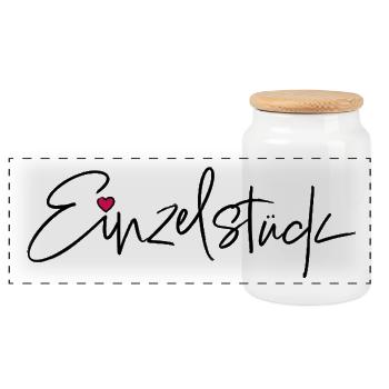 Pièce unique Cadeau Individualiste Pièce unique - Boîte à biscuits avec couvercle en bois - blanc - Devant