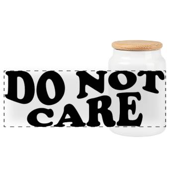 Ne m’en souciez pas – Design audacieux - Boîte à biscuits avec couvercle en bois - blanc - Devant