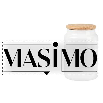 MAS IMO - Panoramic Cookie Jar with Wooden Lid - white - Front