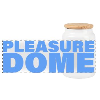 PLEASURE DOME - Panorama Keksdose mit Holzdeckel - Weiß - Vorne