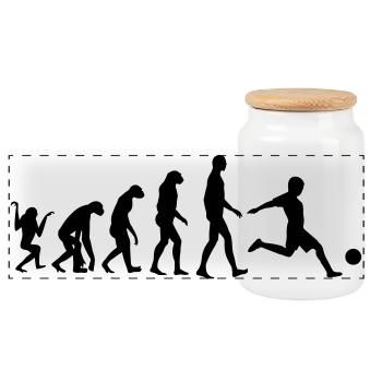 Footballer Evolution: Dominate from the Ground Up - Panoramic Cookie Jar with Wooden Lid - white - Front