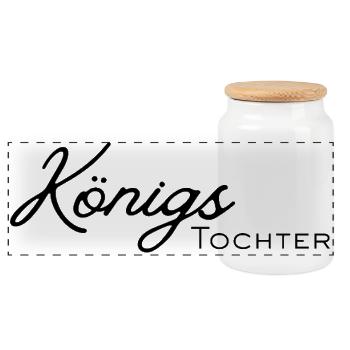 Königs Tochter - Panorama Keksdose mit Holzdeckel - Weiß - Vorne