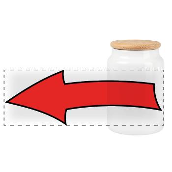 Arc à flèches - Boîte à biscuits avec couvercle en bois - blanc - Devant