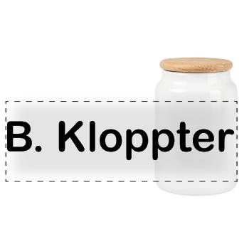B. Kloppter - Panorama Keksdose mit Holzdeckel - Weiß - Vorne