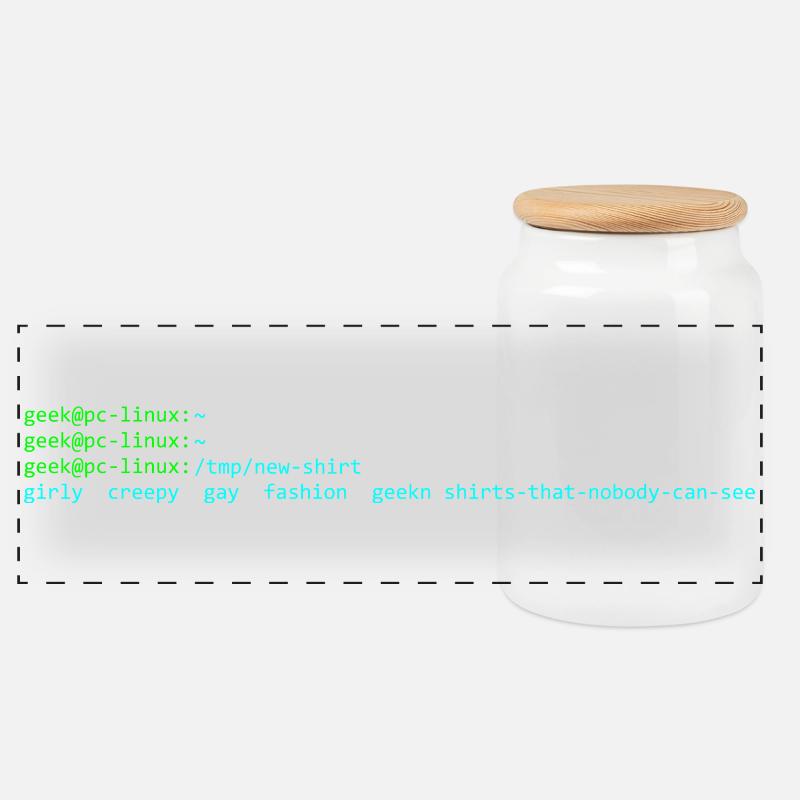 Linux-Terminal - Panorama Keksdose mit Holzdeckel - Weiß