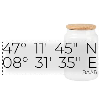 Coordinates Baar - Panoramic Cookie Jar with Wooden Lid - white - Front