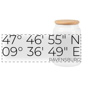 Coordinates Ravensburg - Panoramic Cookie Jar with Wooden Lid - white - Front