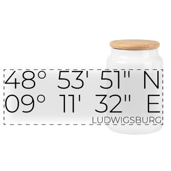 Coordinates Ludwigsburg - Panoramic Cookie Jar with Wooden Lid - white - Front