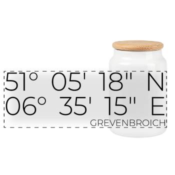 Coordinates Grevenbroich - Panoramic Cookie Jar with Wooden Lid - white - Front