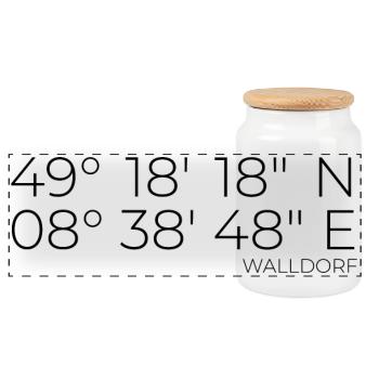 Coordinates Walldorf - Panoramic Cookie Jar with Wooden Lid - white - Front