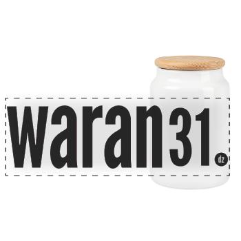 The Oranians of Algeria - Panoramic Cookie Jar with Wooden Lid - white - Front