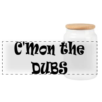 C’mon the Dubs - Panoramic Cookie Jar with Wooden Lid - white - Front