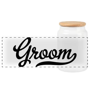 groom - Panorama Keksdose mit Holzdeckel - Weiß - Vorne