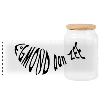 egmond aan zee - Boîte à biscuits avec couvercle en bois - blanc - Devant