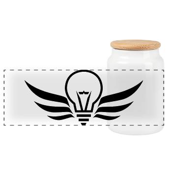 Electricien / Electricité / Travail / Métier / Job - Boîte à biscuits avec couvercle en bois - blanc - Devant