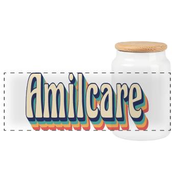 Vintage rétro Amilcare T-Shirt cadeau T-Shirt - Boîte à biscuits avec couvercle en bois - blanc - Devant